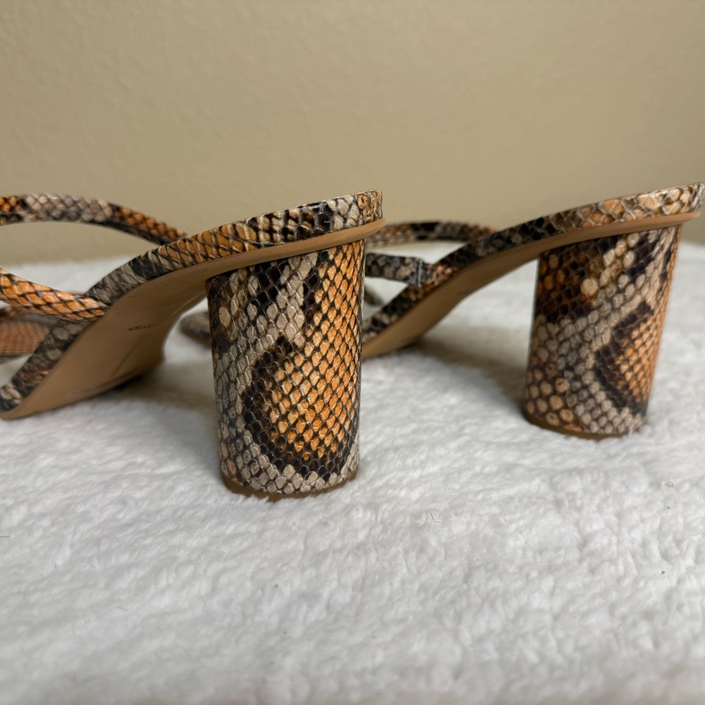Dolce Vita Brown Snakeskin Heels - Picture 6 of 13